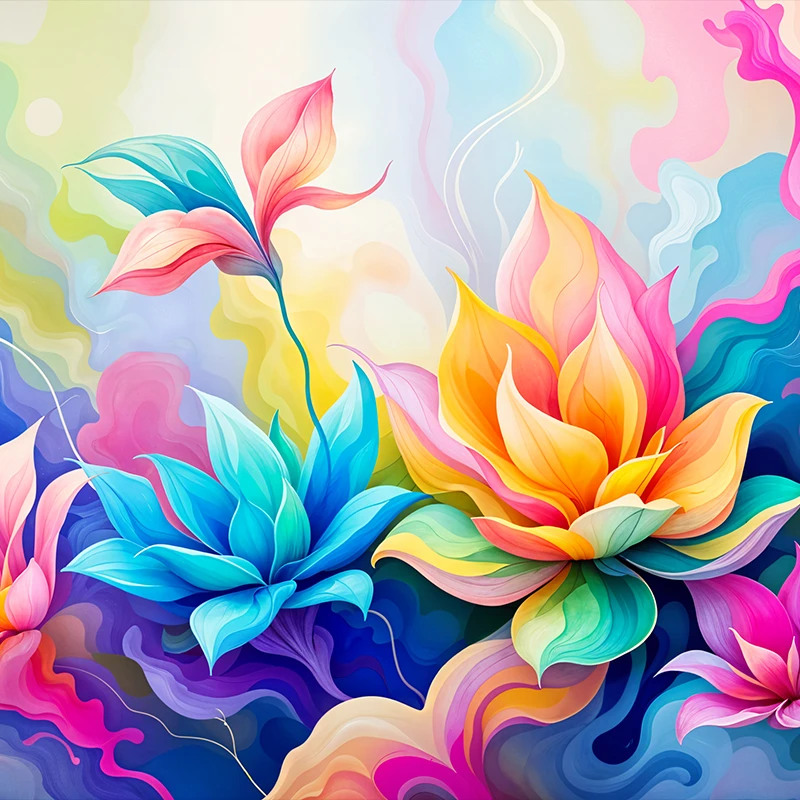 brandwick colorful painted flowers