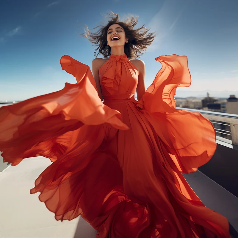 brandwick coral happy woman