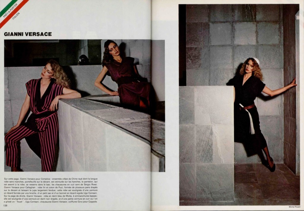 Gianni Versace for Complice and Callaghan LOfficiel February 1979