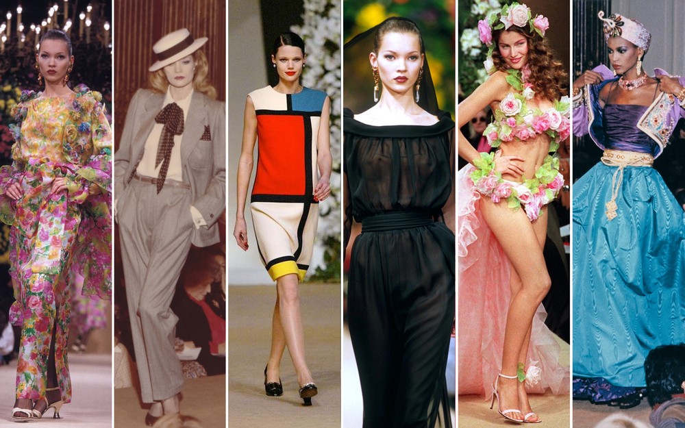 A selection of iconic YSL dresses