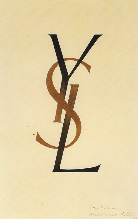 YSL logo designed by Adolphe Mouron Cassandre in 1961